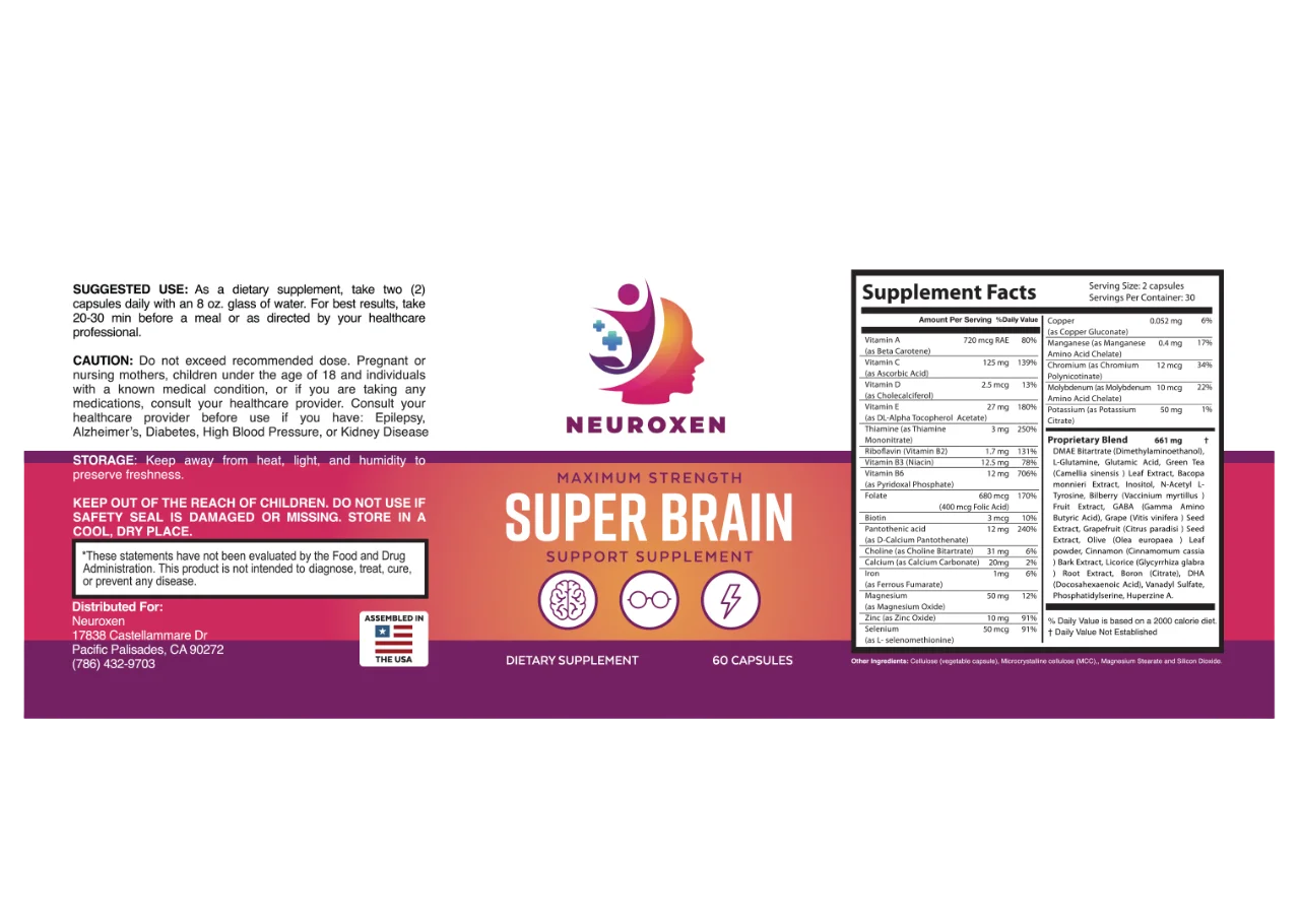 NeuroXen Product Label